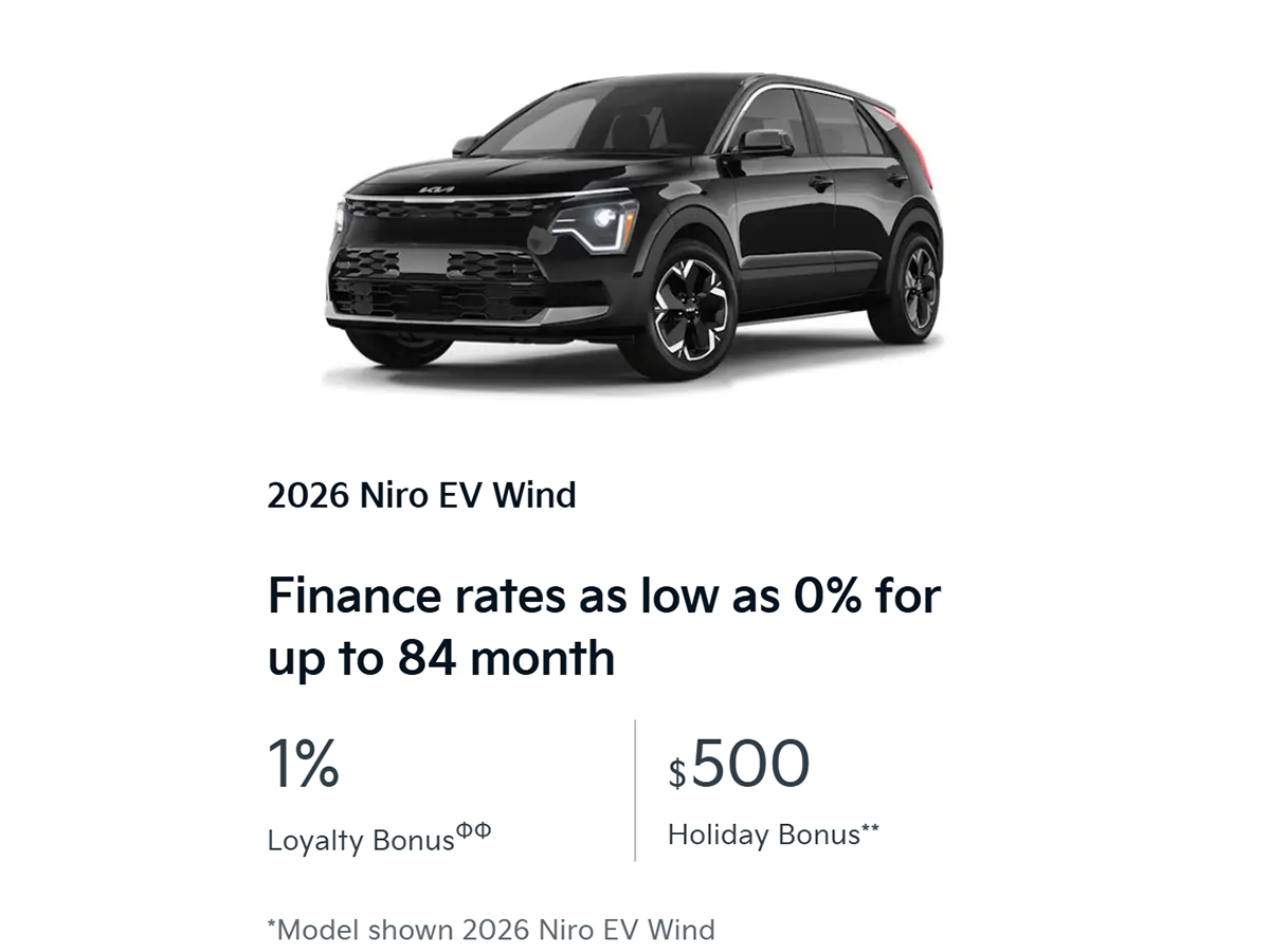 Christmas Specials – 2026 Kia Niro EV Wind
